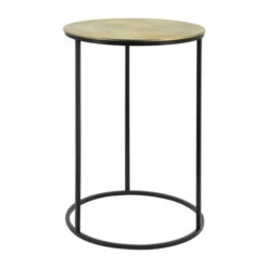 Outlet 🥰 Sagebrook Home Set Of 2 Metal 20, 23" Round Side Table, Gold, Blk 23.0"H - 16.0" X 16.0" X 23.0" 🧨 -Sagebrook Home Online Shop unnamed file 5930