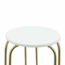 Deals ❤️ Sagebrook Home Metal, Set Of 2 22, 28" End Tables, White, Gld 28.0"H - 16.0" X 16.0" X 28.0" 🌟 -Sagebrook Home Online Shop unnamed file 5941