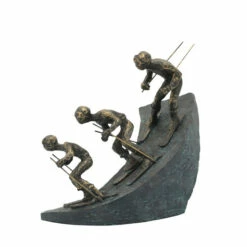 Brand new 😍 Sagebrook Home Resin, 8"h Ski-race, Bronze 8"H - 9.0" X 5.0" X 8.0" 🧨 -Sagebrook Home Online Shop unnamed file 5957