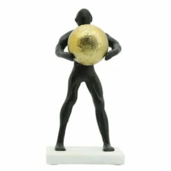Cheapest 😍 Sagebrook Home Metal 12"h Man Carrying Ball, Black, Gold 12.0"H - 6.0" X 5.0" X 12.0" 🥰 -Sagebrook Home Online Shop unnamed file 5968