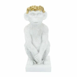 Cheap 🤩 Sagebrook Home Res, 14" Monkey Figurine Flower Crown, Wht, Gold 14.0"H - 9.0" X 6.0" X 14.0" 🎉 -Sagebrook Home Online Shop unnamed file 5973