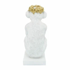 Cheap 🤩 Sagebrook Home Res, 14" Monkey Figurine Flower Crown, Wht, Gold 14.0"H - 9.0" X 6.0" X 14.0" 🎉 -Sagebrook Home Online Shop unnamed file 5975