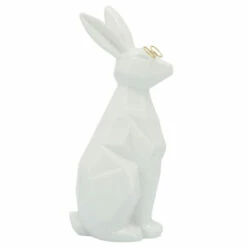 Cheap 👏 Sagebrook Home Ceramic, 11"h Bunny With Glasses, White,gold - 5" X 4" X 11" ⌛ -Sagebrook Home Online Shop unnamed file 5980