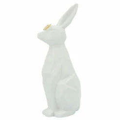 Cheap 👏 Sagebrook Home Ceramic, 11"h Bunny With Glasses, White,gold - 5" X 4" X 11" ⌛ -Sagebrook Home Online Shop unnamed file 5981