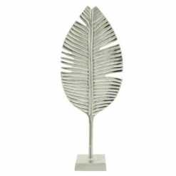 Best deal ๐งจ Sagebrook Home 22"h Leaf With Metal Base, Silver 22.0"H - 8.5" X 4.0" X 22.0" ๐ฏ