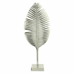 Best deal 🧨 Sagebrook Home 22"h Leaf With Metal Base, Silver 22.0"H - 8.5" X 4.0" X 22.0" 💯 -Sagebrook Home Online Shop unnamed file 5989