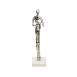New 😉 Sagebrook Home 15" Saxophone Musician On Marble Base, Silver 15.0"H - 6.0" X 4.0" X 15.0" 😍 -Sagebrook Home Online Shop unnamed file 5992