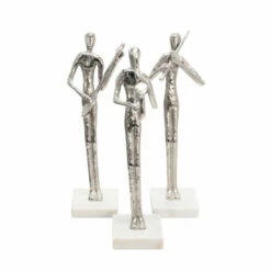 New 😉 Sagebrook Home 15" Saxophone Musician On Marble Base, Silver 15.0"H - 6.0" X 4.0" X 15.0" 😍 -Sagebrook Home Online Shop unnamed file 5995