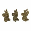 Budget 🔔 Sagebrook Home Resin, Set Of 3 8" No Evil Elephants, Gold - 5" X 5" X 8" ⭐