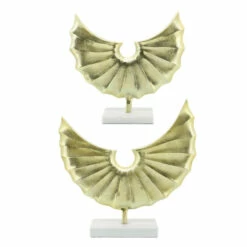 Discount 🧨 Sagebrook Home Metal, 16" Tribal Shell On Stand, Gold 16.0"H - 16.0" X 4.0" X 16.0" ❤️ -Sagebrook Home Online Shop unnamed file 6026