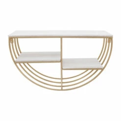 Best deal ✔️ Sagebrook Home Metal, Wood, 21x11" 3-layered Half Moon Shelf, 11.0"H - 21.0" X 6.0" X 11.0" ✔️ -Sagebrook Home Online Shop unnamed file 605