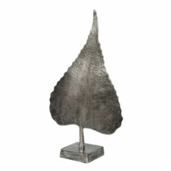 Best Pirce 🎁 Sagebrook Home Aluminum Leaf On Stand, 18" Nickel Antique 18"H - 10.0" X 4.0" X 18.0" ⌛ -Sagebrook Home Online Shop unnamed file 6074