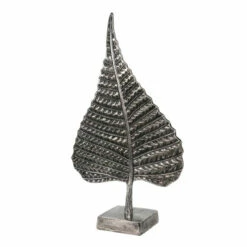 Best Pirce 🎁 Sagebrook Home Aluminum Leaf On Stand, 18" Nickel Antique 18"H - 10.0" X 4.0" X 18.0" ⌛ -Sagebrook Home Online Shop unnamed file 6075