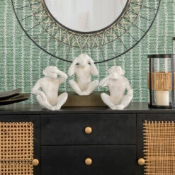 Best Pirce 🎁 Sagebrook Home Set Of 3 Resin 10" Monkey See No, Say No, Hear No Figurin 10"H - 7.5" X 6.75" X 10.0" 🔔