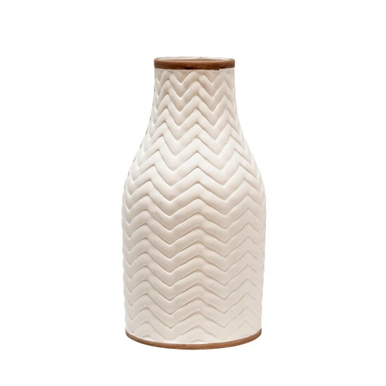 New π Sagebrook Home 10" Chevron Vase, White 10"H π₯ 5 New π Sagebrook Home 10" Chevron Vase, White 10"H π₯ - Image 3