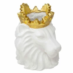 Deals 🎉 Sagebrook Home Resin 9" Lion With Crown, White 9"H - 9.0" X 7.0" X 9.0" 🤩 -Sagebrook Home Online Shop unnamed file 660