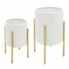 Buy π Sagebrook Home Set Of 2 Aztec Planter On Metal Stand, White, Gold 23"H - 14.0" X 14.0" X 23.0" π 1 Buy π Sagebrook Home Set Of 2 Aztec Planter On Metal Stand, White, Gold 23"H - 14.0" X 14.0" X 23.0" π -Sagebrook Home Online Shop unnamed file 667