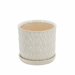 Best reviews of 💯 Sagebrook Home S/2 Chevron Planter 6/8" W/ Saucer, Beige - 8Lx8Wx7D 😍 -Sagebrook Home Online Shop unnamed file 704