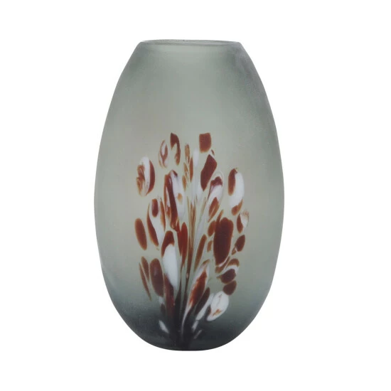 Discount โ Sagebrook Home Glass, 12''h, Frosted Vase With Red Detail-gray 12.0"H ๐คฉ 3 Discount โ Sagebrook Home Glass, 12''h, Frosted Vase With Red Detail-gray 12.0"H ๐คฉ