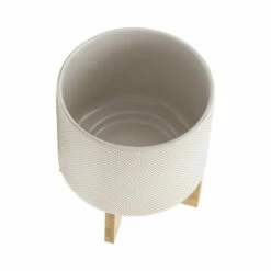 Cheap ❤️ Sagebrook Home Ceramic 8" Planter On Stand, White, Tan Dot 9.0"H - 8.0" X 8.0" X 9.0" 🌟 -Sagebrook Home Online Shop unnamed file 757
