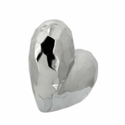 Cheapest 😀 Sagebrook Home Silver Ceramic Heart 8" 7.75"H - 7.75" X 3.25" X 7.75" 🛒 -Sagebrook Home Online Shop unnamed file 763