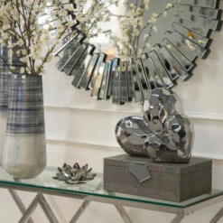 Cheapest 😀 Sagebrook Home Silver Ceramic Heart 8" 7.75"H - 7.75" X 3.25" X 7.75" 🛒 -Sagebrook Home Online Shop unnamed file 766