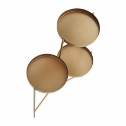 Best Pirce 👏 Sagebrook Home Metal, 32"h 3-layered Plant Stand, Gold 32.0"H - 16.0" X 22.0" X 32.0" ⭐ -Sagebrook Home Online Shop unnamed file 781