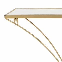 Top 10 👍 Sagebrook Home Metal, Wood, 13"h Nabla Wall Self, White, Gold 13.0"H - 20.0" X 5.0" X 13.0" 🔥 -Sagebrook Home Online Shop unnamed file 795