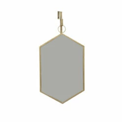 Top 10 😍 Sagebrook Home Ec, Hanging Gold Hexagon Mirror, Wb 23.5"H - 13.25" X 0.5" X 23.5" 🌟