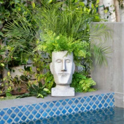 Top 10 ๐ Sagebrook Home Resin, 10" Head Planter, Gray 15"H - 10.0" X 8.0" X 15.0" ๐ฅฐ