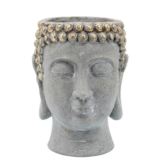 Cheap ๐ Sagebrook Home 9" Buddha Head Planter, Gray 9"H - 7.0" X 7.0" X 9.0" ๐ 3 Cheap ๐ Sagebrook Home 9" Buddha Head Planter, Gray 9"H - 7.0" X 7.0" X 9.0" ๐