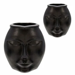 Flash Sale 👏 Sagebrook Home 14" Metal Decorative Face Vase, Black 14"H ❤️ -Sagebrook Home Online Shop unnamed file 887