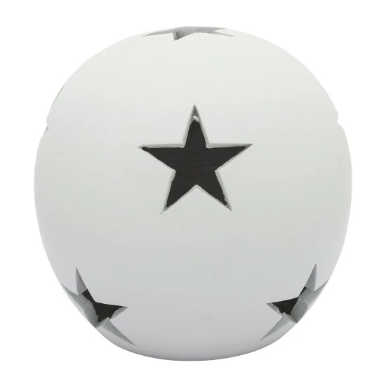 Buy π Sagebrook Home Ceramic 12" Star Orb, Matte White 11"H π 5 Buy π Sagebrook Home Ceramic 12" Star Orb, Matte White 11"H π - Image 3