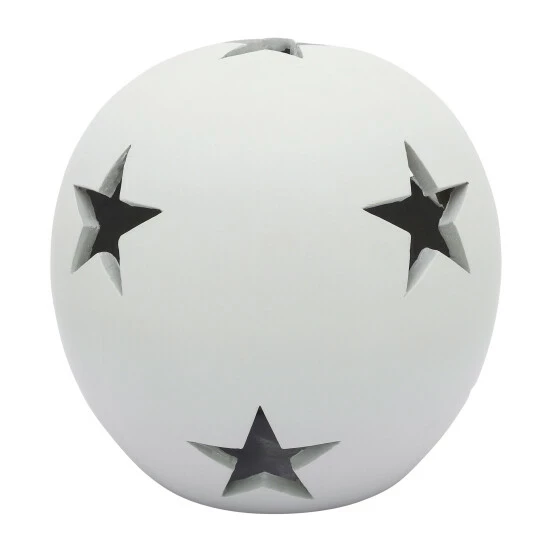 Buy π Sagebrook Home Ceramic 12" Star Orb, Matte White 11"H π 6 Buy π Sagebrook Home Ceramic 12" Star Orb, Matte White 11"H π - Image 4