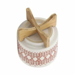 Buy ✨ Sagebrook Home Ceramic 8" Aztec Planter On Wooden Stand, Orange 9.0"H - 8.0" X 8.0" X 9.0" 🎉 -Sagebrook Home Online Shop unnamed file 903