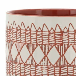 Buy ✨ Sagebrook Home Ceramic 8" Aztec Planter On Wooden Stand, Orange 9.0"H - 8.0" X 8.0" X 9.0" 🎉 -Sagebrook Home Online Shop unnamed file 904