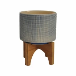 Cheap 😀 Sagebrook Home Set Of 2 5, 8" Mesh Planter With Stand, Blue 10.5"H - 7.75" X 7.75" X 10.5" 😀 -Sagebrook Home Online Shop unnamed file 941