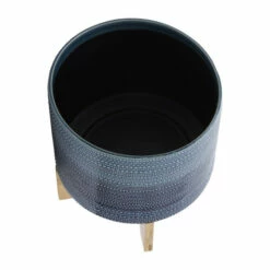 Deals 👏 Sagebrook Home 10" Dotted Planter With Wood Stand, Blue 8.0"H - 11.0" X 11.0" X 8.0" 🎉 -Sagebrook Home Online Shop unnamed file 945