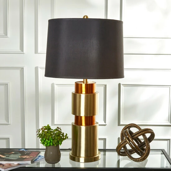 Promo π Sagebrook Home Metal 32" Double Cylinder Tablelamp, Gold 31.5"H - 17.0" X 17.0" X 31.5" β 3 Promo π Sagebrook Home Metal 32" Double Cylinder Tablelamp, Gold 31.5"H - 17.0" X 17.0" X 31.5" β