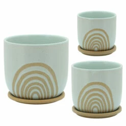 Wholesale 💯 Sagebrook Home 8" Arch Planter With Saucer, Mint 7"H - 8.0" X 8.0" X 7.0" 😉 -Sagebrook Home Online Shop unnamed file 956