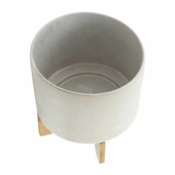 Buy ✔️ Sagebrook Home Ceramic 10" Planter On Stand,white , Tan Dot 12.0"H - 11.0" X 11.0" X 12.0" ⭐ -Sagebrook Home Online Shop unnamed file 960