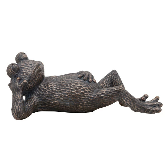 Outlet π Sagebrook Home Resin, 20" Laying Frog, Metallic Blue 7"H β 3 Outlet π Sagebrook Home Resin, 20" Laying Frog, Metallic Blue 7"H β