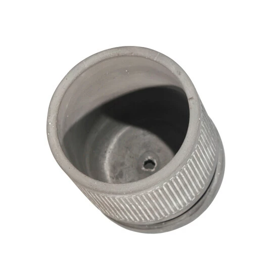 Deals ๐ Sagebrook Home 6" Line Pattern Planter With Saucer, Gray 5.59"H - 5.71" X 5.71" X 5.59" ๐ 5 Deals ๐ Sagebrook Home 6" Line Pattern Planter With Saucer, Gray 5.59"H - 5.71" X 5.71" X 5.59" ๐ - Image 3